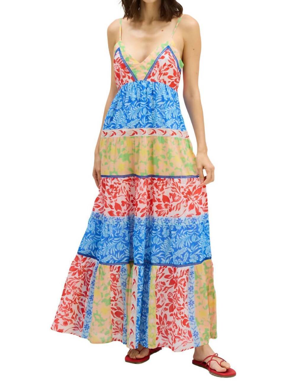 NEW ALLISON NEW YORK liam maxi dress in mixed print
